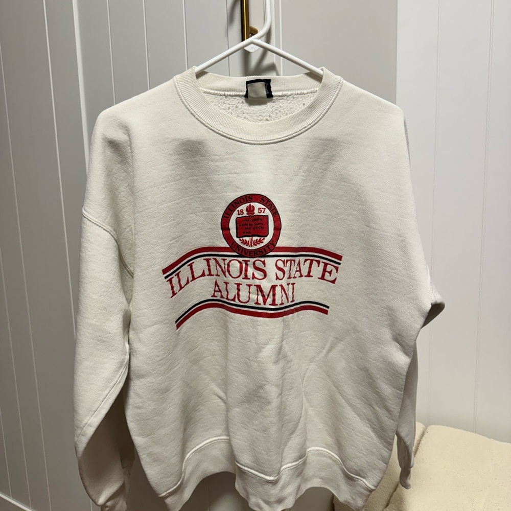 Vintage Illinois State Alumni White Sweatshirt